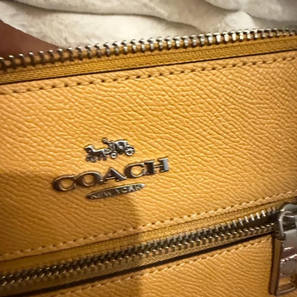 NWT Coach Mini Rowan File Bag in Honeycomb/Silver - Picture 5 of 15